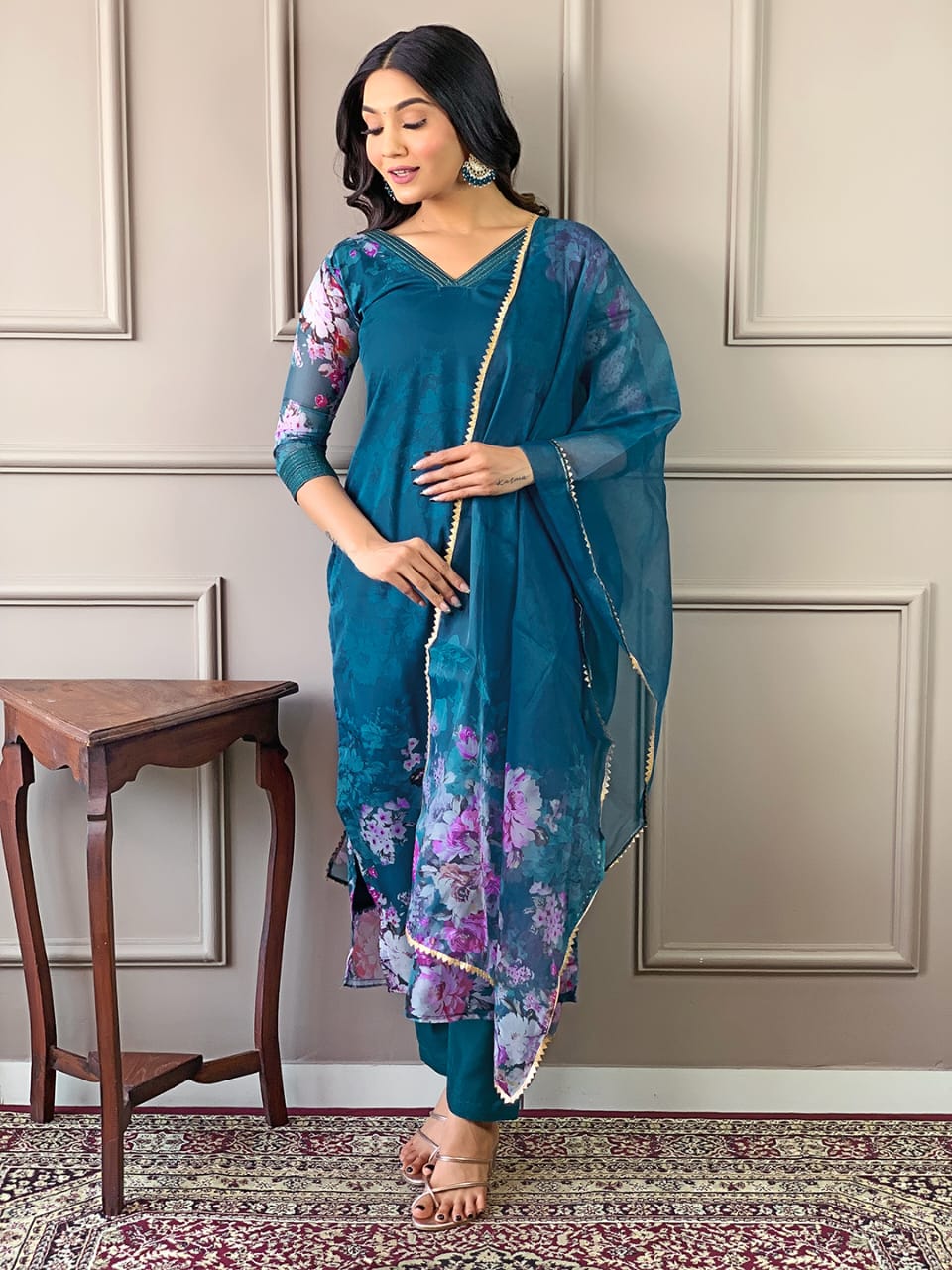 KF 221 Kalaai Printed Embroidery Kurti With Bottom Dupatta Wholesale Price In Surat
